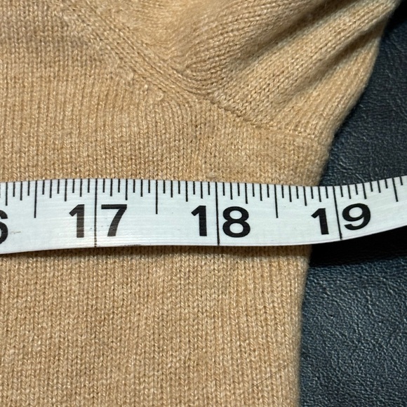Talbots Pure Cashmere Tan Women's Sweater size Medium. - Picture 5 of 9